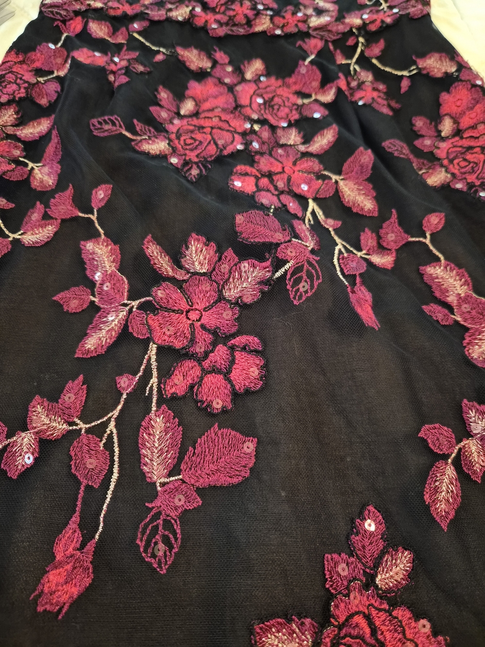 Marchesa Notte Floral Embroidered Cocktail Dress- Size 0 - Picture 10 of 13